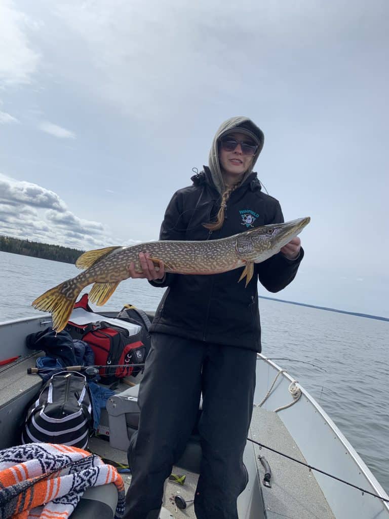 Johanna holding a fish